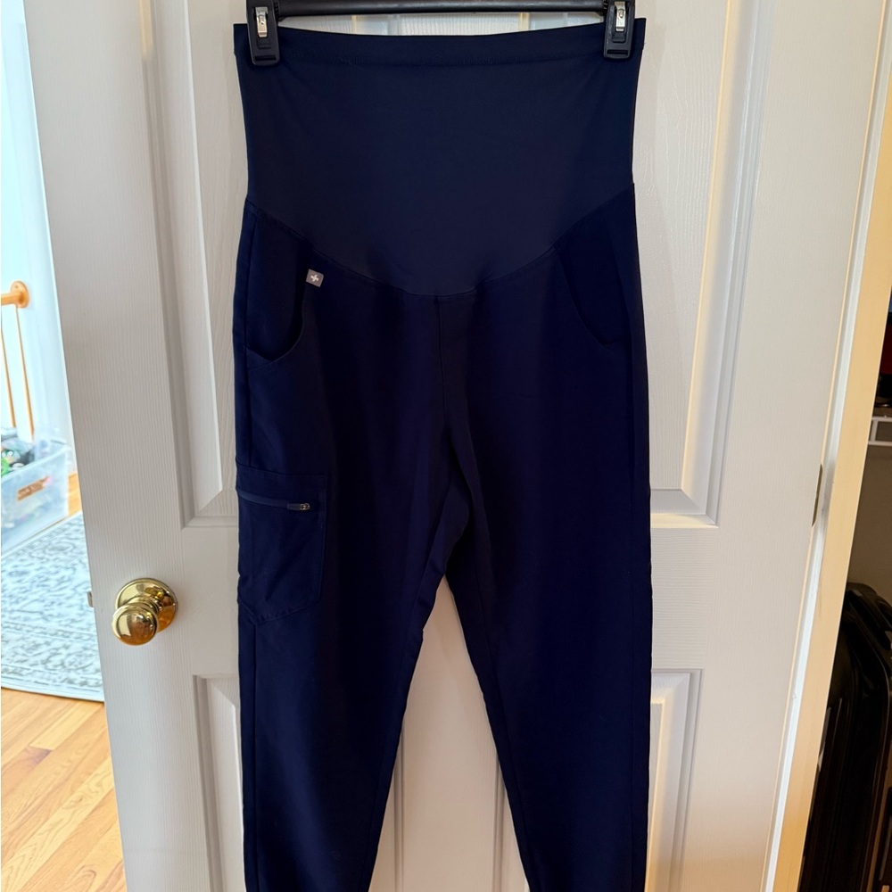 FIGS Maternity Jogger Scrub Bottoms Size Small Navy Blue